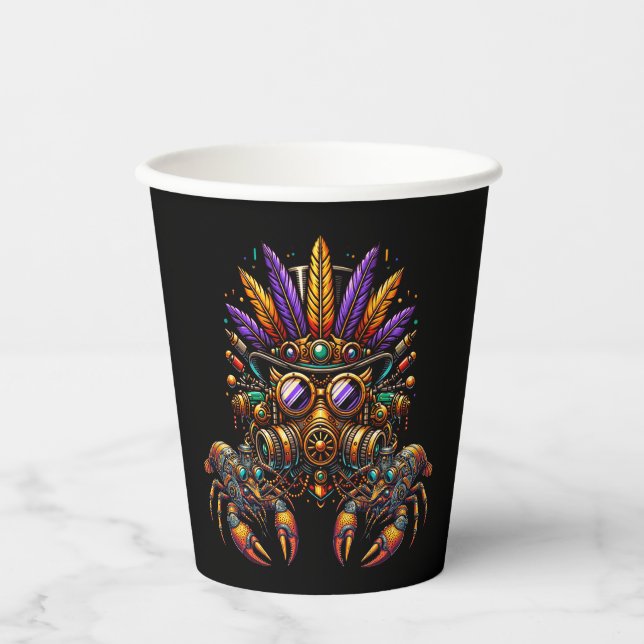 Gobelets En Papier Steampunk Mardi Gras (Recto)
