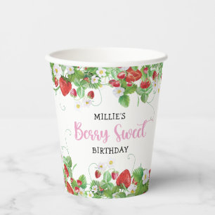 Gobelets En Papier Strawberry Berry Sweet Birthday