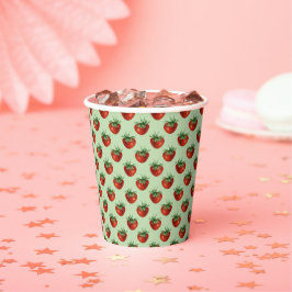 Gobelets En Papier Strawberry Pattern