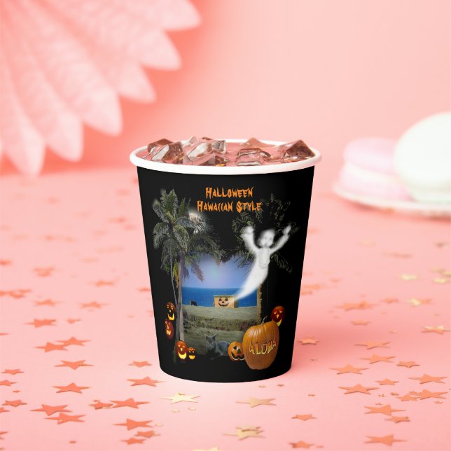 Gobelets En Papier Style hawaïen d'Halloween (Insitu)