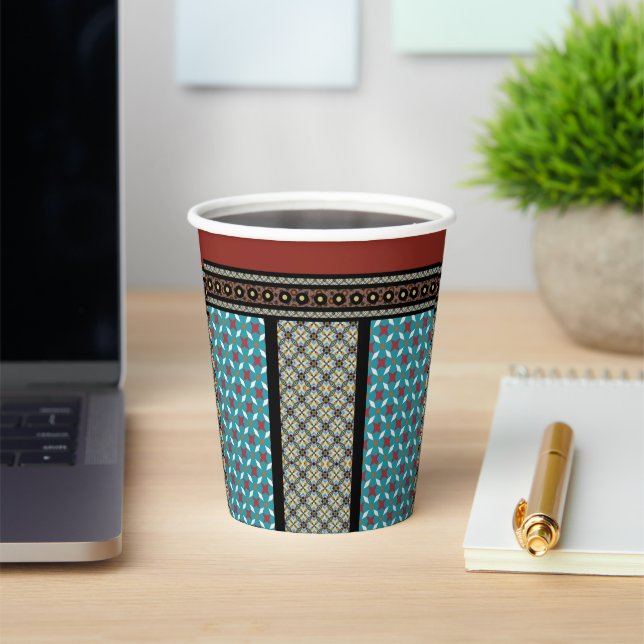 Gobelets En Papier Style Patchwork mexicain 3 (Insitu)