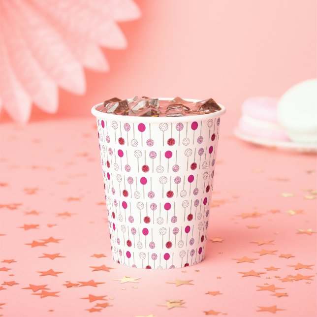 Gobelets En Papier Sucré rose Gelé Pops boulangerie fête d'anniversai (Insitu)