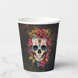 Gobelets En Papier Sugar Skull Sweet 16 Anniversaire
