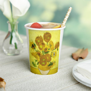 Gobelets En Papier Sunflowers Vincent van Gogh