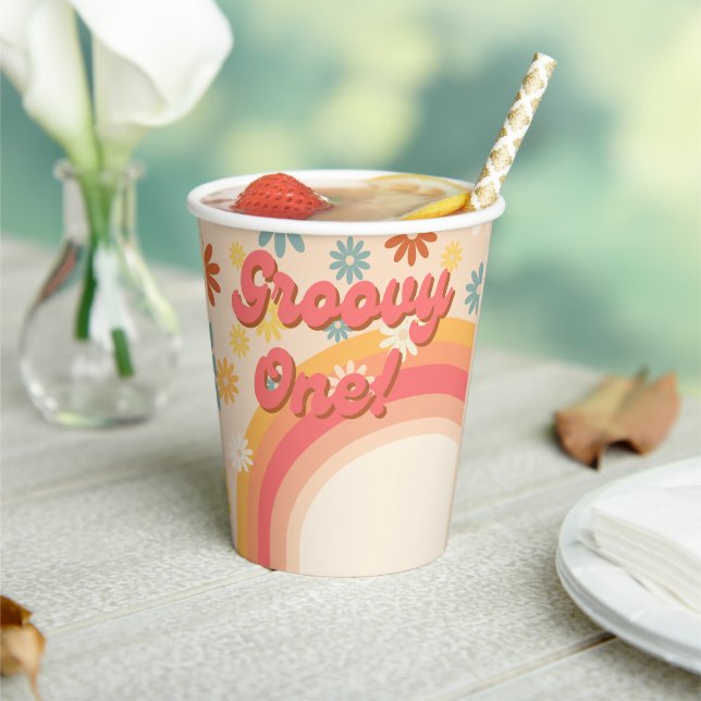 Gobelets En Papier Sunshine retro boho fête d'anniversaire super (Insitu)