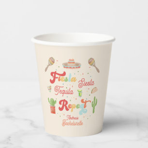 Gobelets En Papier Super Fiesta Siesta Tequila Répète Bachelorette