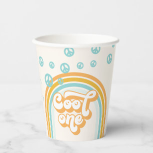 Gobelets En Papier Super Garçon Rétro 1er Anniversaire