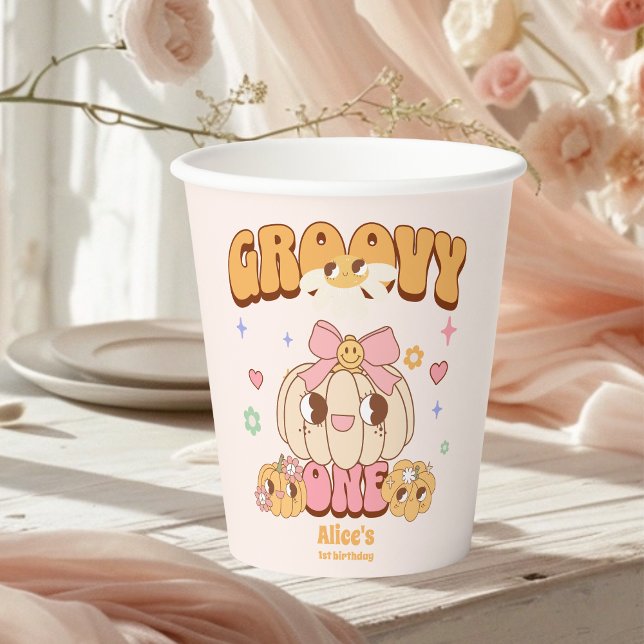 Gobelets En Papier Super One Boho Daisy 1er anniversaire (Créateur téléchargé)