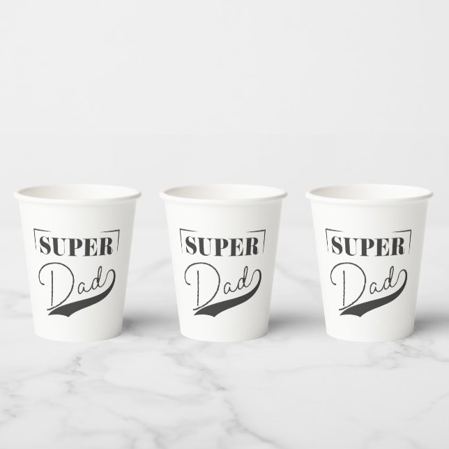 Gobelets En Papier Super Papa (Multi)