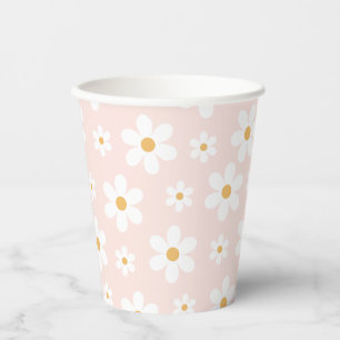 Gobelets En Papier Super Retro Daisy Rose