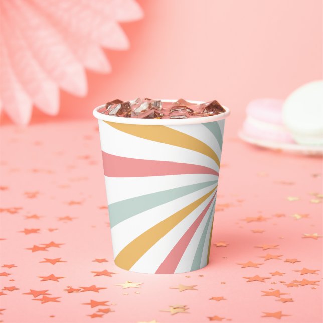 Gobelets En Papier Super Retro Swirl (Insitu)