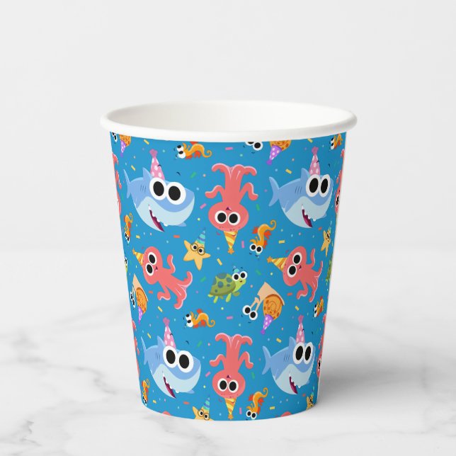 Gobelets En Papier Super simple | Finny Shark Confetti Anniversaire (Verso)