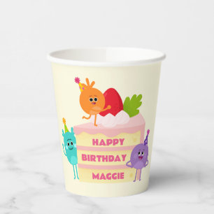 Gobelets En Papier Super simple Numérique Space Anniversaire Gâteau
