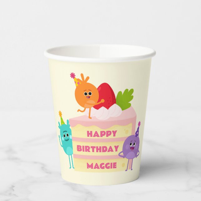 Gobelets En Papier Super simple | Numérique Space Anniversaire Gâteau (Gauche)