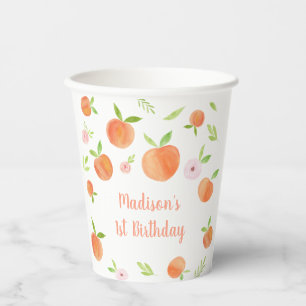 Gobelets En Papier Sweet As A Peach Anniversaire
