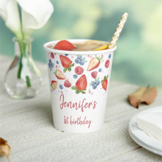 Gobelets En Papier Sweet Berry Premier anniversaire