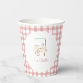 Gobelets En Papier Sweet Celebration Glace Crème rose Anniversaire