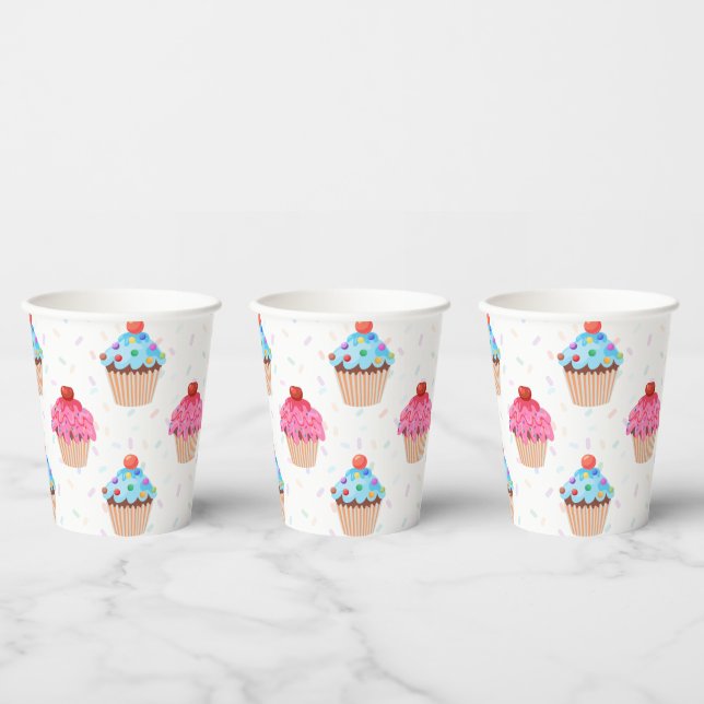 Gobelets En Papier Sweet Cupcake Révélation de genre (Multi)