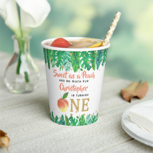 Gobelets En Papier Sweet Peach Boys 1er anniversaire