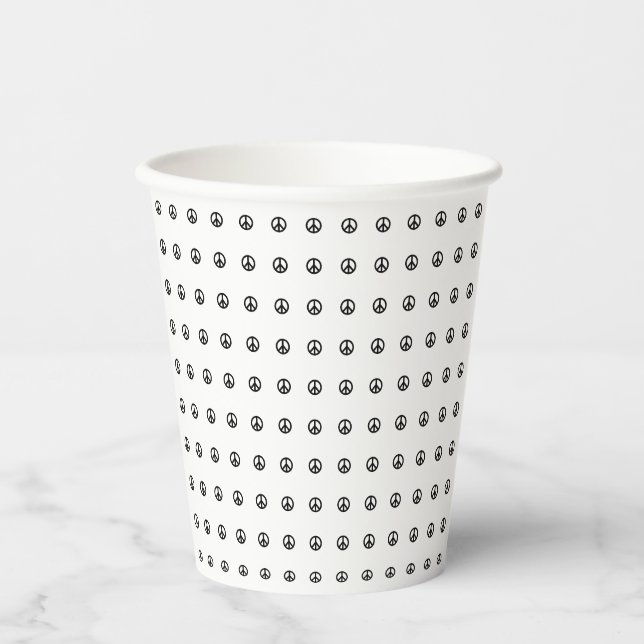 Gobelets En Papier Symbole des signes de paix (Recto)