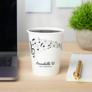 Gobelets En Papier Symboles musicaux personnalisés