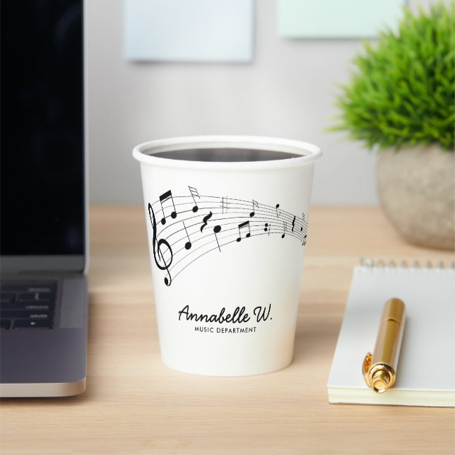 Gobelets En Papier Symboles musicaux personnalisés (Insitu)
