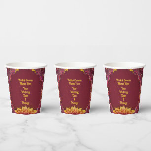 Gobelets En Papier Symphonie florale : Collection d'élégance Mariage