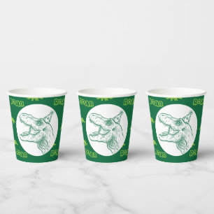 Gobelets En Papier T-Rex Dinosaur Anniversaire