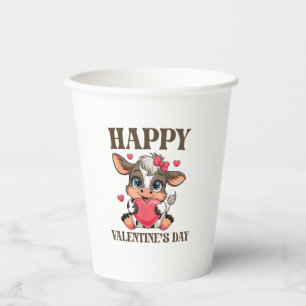 Gobelets En Papier T-shirt Cadeaux de la Saint-Valentin cœur de vache