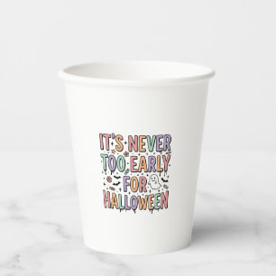 Gobelets En Papier T-shirt typographique Halloween vintage mignon tro
