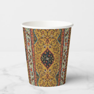 Gobelets En Papier Tapis Élegant Tapisserie Perse Antique Riche