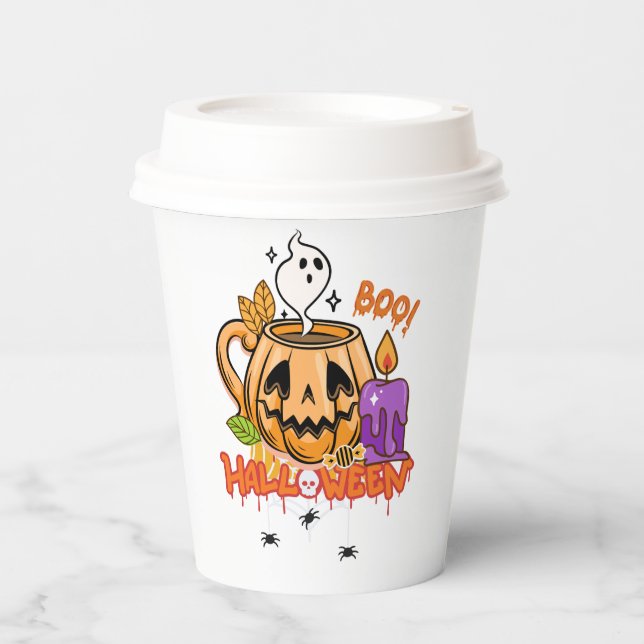 Gobelets En Papier Tasse à papier Halloween Party (Recto)