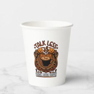 Gobelets En Papier Tasse Café Halloween Citrouilles Parle Moins Boit