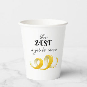 Gobelets En Papier Tasse de fête Zeste de Citron