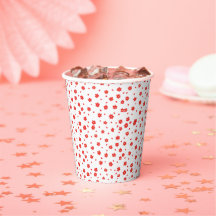 tasse de papier à fleurs