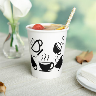 Gobelets En Papier tasse de papier avec images de tasse noire