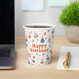 Gobelets En Papier tasse de papier d'anniversaire