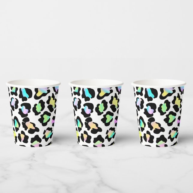 Gobelets En Papier Tasse de papier Leopard Wild Party (Multi)