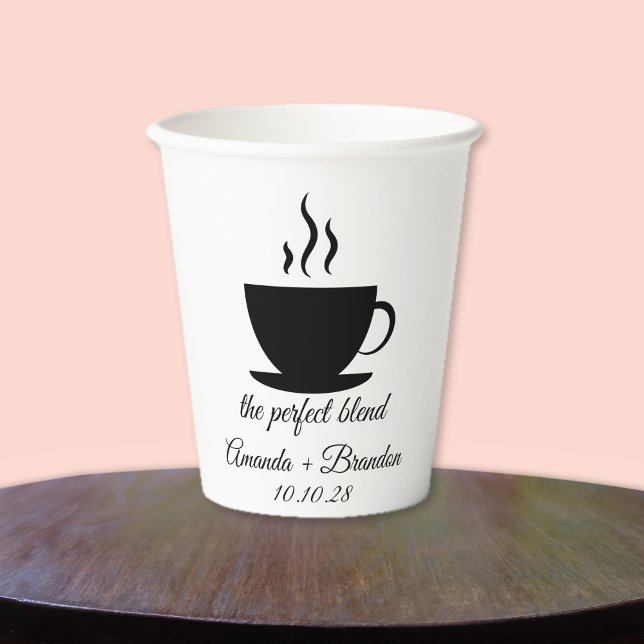 Gobelets En Papier Tasse de papier pour mariage café chaud The Perfec (The Perfect Blend Hot Coffee Wedding Paper cup
)