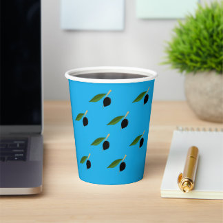 Gobelets En Papier Tasse en papier à thème oléicole