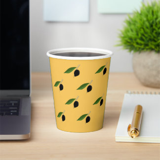 Gobelets En Papier Tasse en papier à thème oléicole