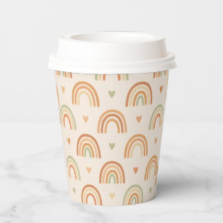 Gobelets En Papier Tasse en papier arc-en-ciel bohème