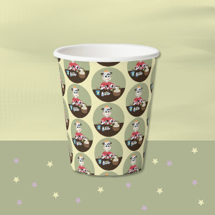 Gobelets En Papier Tasse en papier motif vache dessin animé peignant
