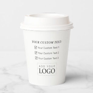 Gobelets En Papier Tasse en papier personnalisée avec logo d'entrepri