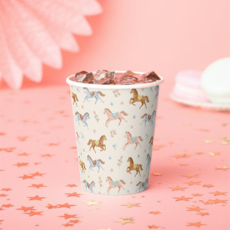 Gobelets En Papier Tasse en papier pour fête équestre fantaisiste
