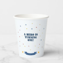 Tasse en papier pour la fête du premier anniversai