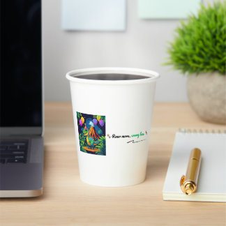 Gobelets En Papier Tasse « Rugir plus, s'inquiéter moins »