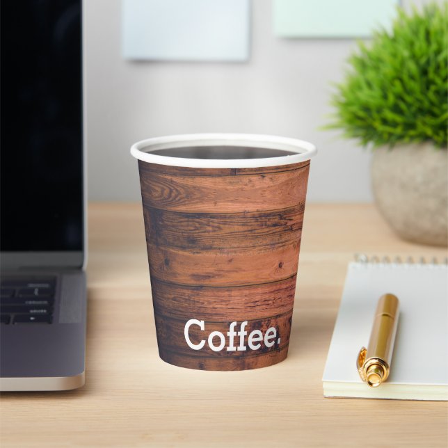 Gobelets En Papier Tasses à café en bois (Insitu)