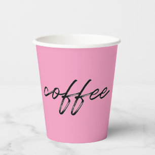 Gobelets En Papier Tasses à café jetables Flamant rose rose