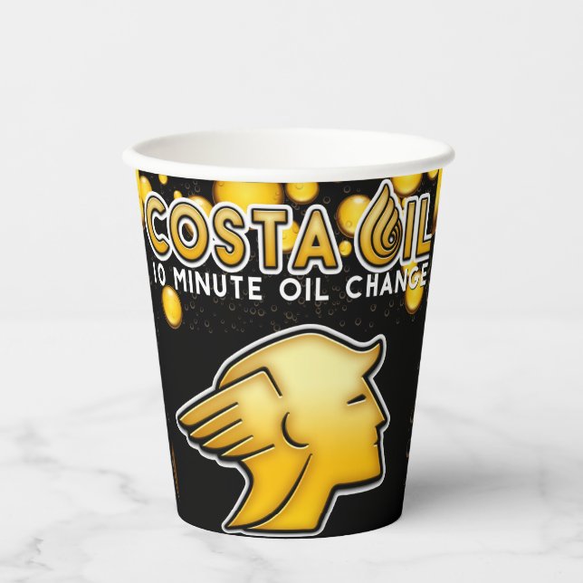 Gobelets En Papier Tasses à papier Costa Oil (Recto)